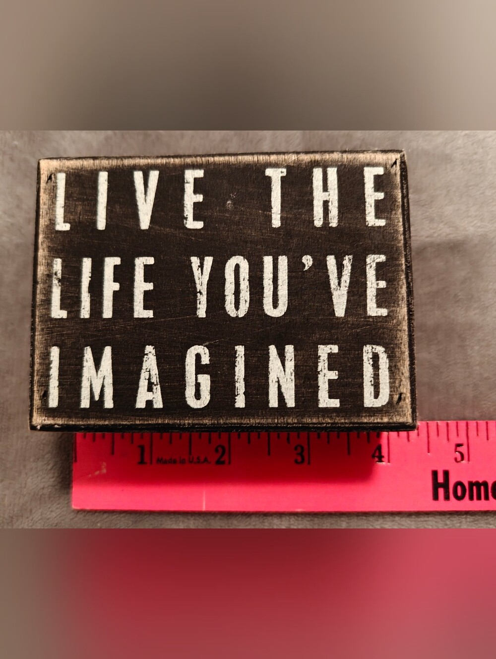 Primitives by Kathy, Black & White 'Live the Life You've Imagined' Wood Sign
